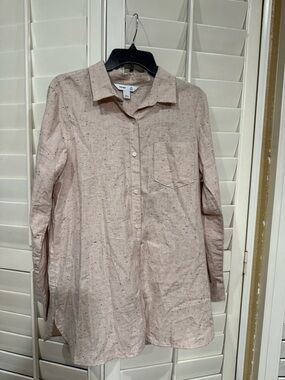 Old Navy Cream Speckled Tunic Shirt